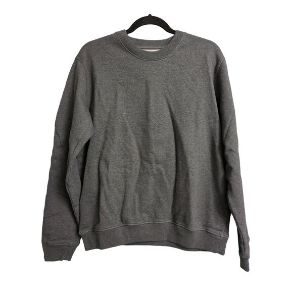Everlane The Track Crewneck Sweatshirt Heather Gray French Terry Standard M New - Picture 1 of 11